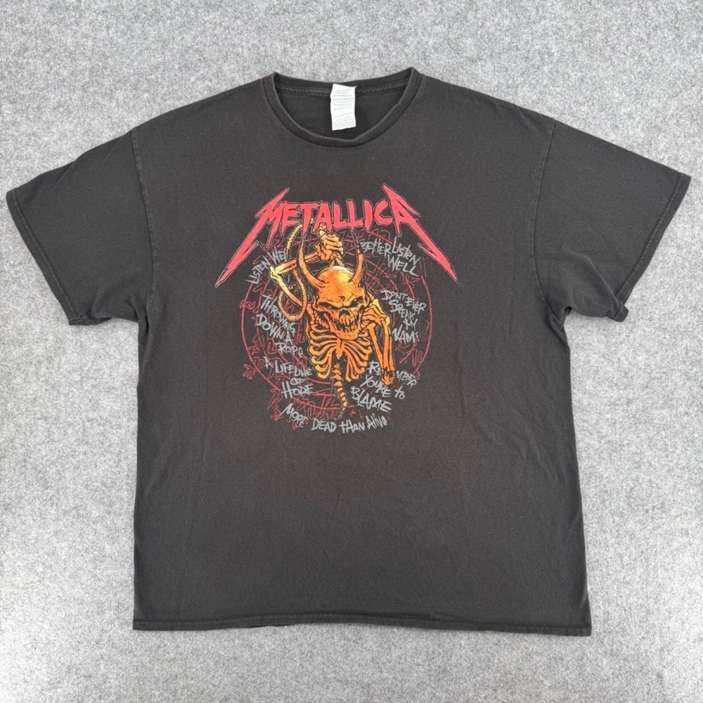 Metallica T-Shirt Mens XL M72 North American Tour 2023 Black 72 Seasons